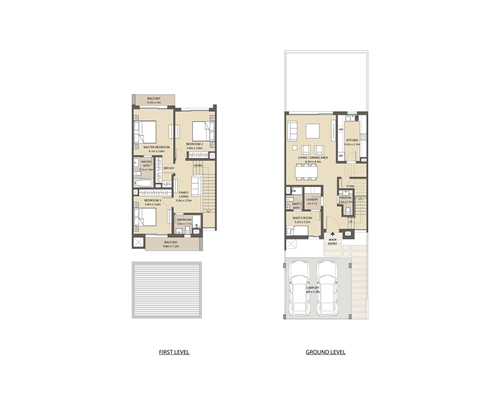 Floor plan - 3 Bedroom Townhouse (Mid Unit) -  ARABELLA 3   - etamea.com